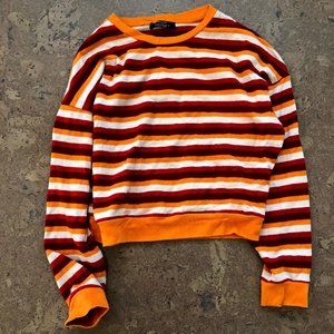 Retro Striped Autumn Sweater - image 1